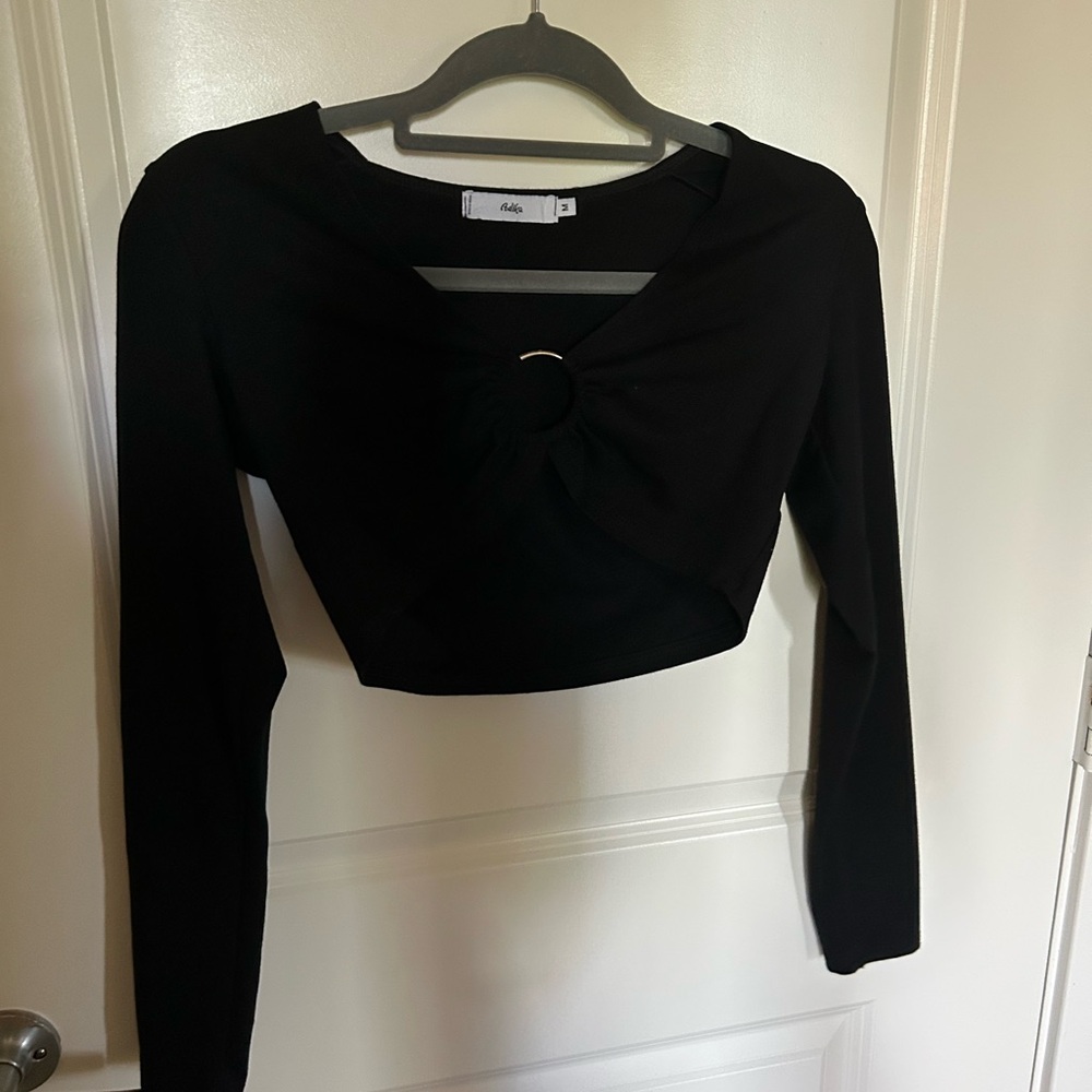 Adika Black Long Sleeve Blouse